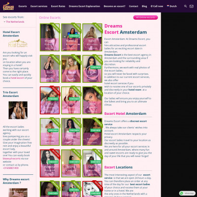 Screenshot of Dreams Escort