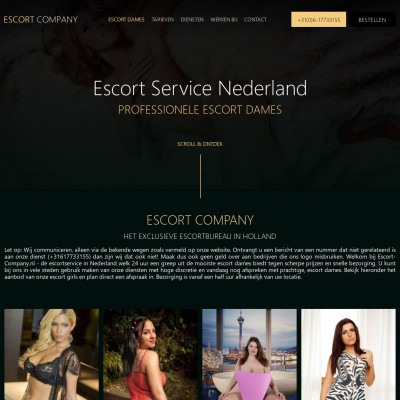 Screenshot of Escort Company Amsterdam