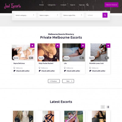 Just Escorts Screenshot of Just Escorts
