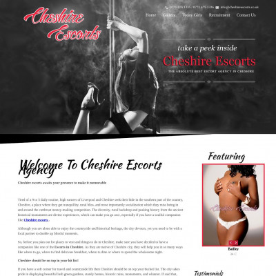 Cheshire Escorts Screenshot of Cheshire Escorts
