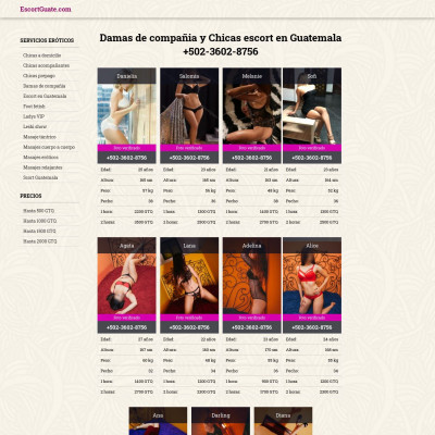 Escorts en Guatemala Screenshot of Escorts en Guatemala