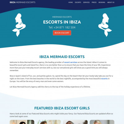 Ibiza Mermaid Escorts Screenshot of Ibiza Mermaid Escorts