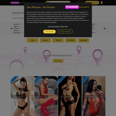 Escorts Italy | Charme Escort Screenshot of Escorts Italy | Charme Escort