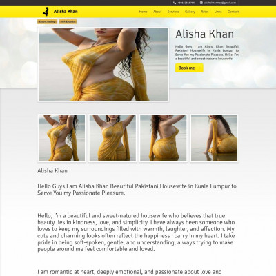 Screenshot of Alisha Khan Cute Housewife