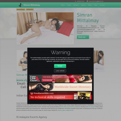 Screenshot of Indian Call Girls In Malaysia