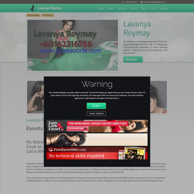 Screenshot of indian escorts in malaysia