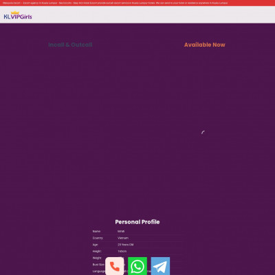Screenshot of kuala lumpur Escort
