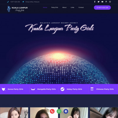 Screenshot of Kuala Lumpur Party Girl Escort