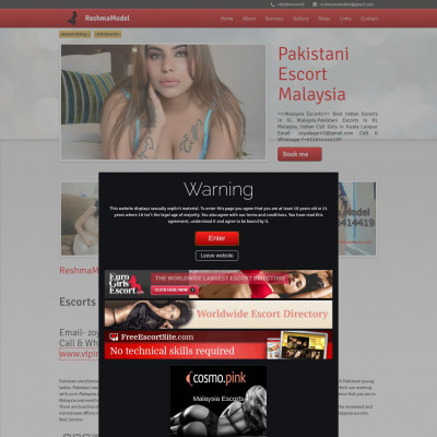 Screenshot of Malaysia Escorts indian escort