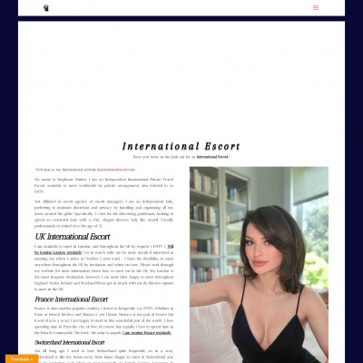 International Escort Stephanie Screenshot of International Escort Stephanie