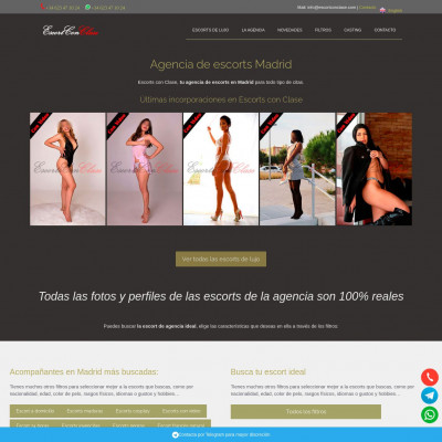 Screenshot of Escorts con Clase Madrid