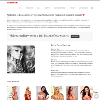 Bonjour Escort Paris Screenshot of Bonjour Escort Paris