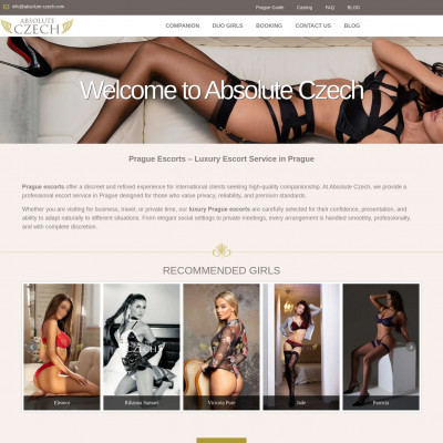 Screenshot of Absolute Czech, Prague escort