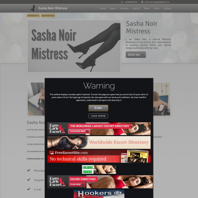 Screenshot of Sasha Noir Mistress