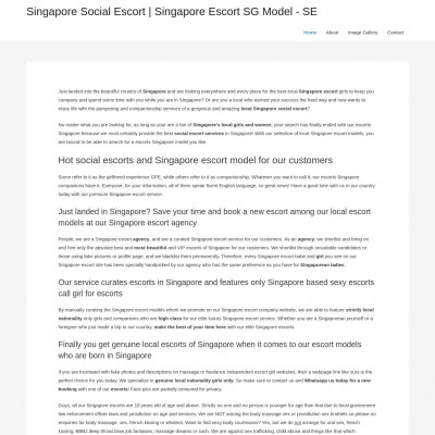 Singapore Social Escort Screenshot of Singapore Social Escort