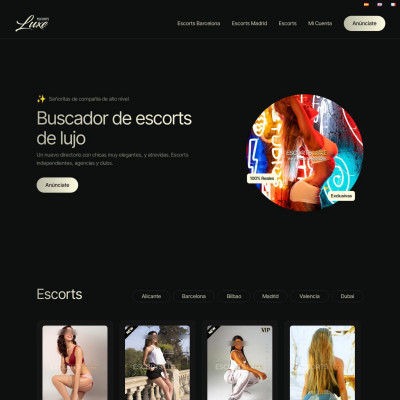 Screenshot of Luxury Escorts