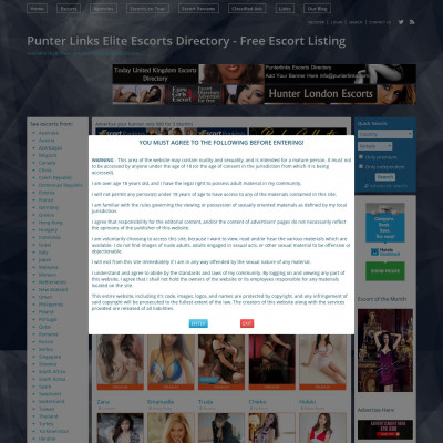 Escorts Directory Screenshot of Escorts Directory