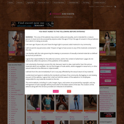 Screenshot of Today Escorts Directory